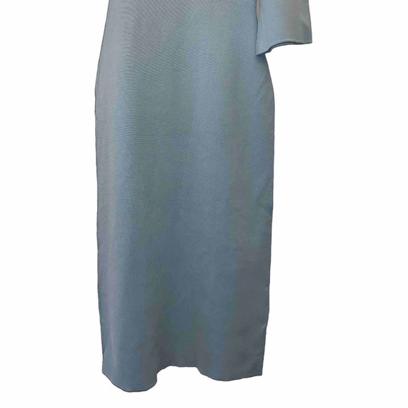 MALENE BIRGER dress light blue medium one shoulder long sleeve knit Velame NWOT - Picture 9 of 11